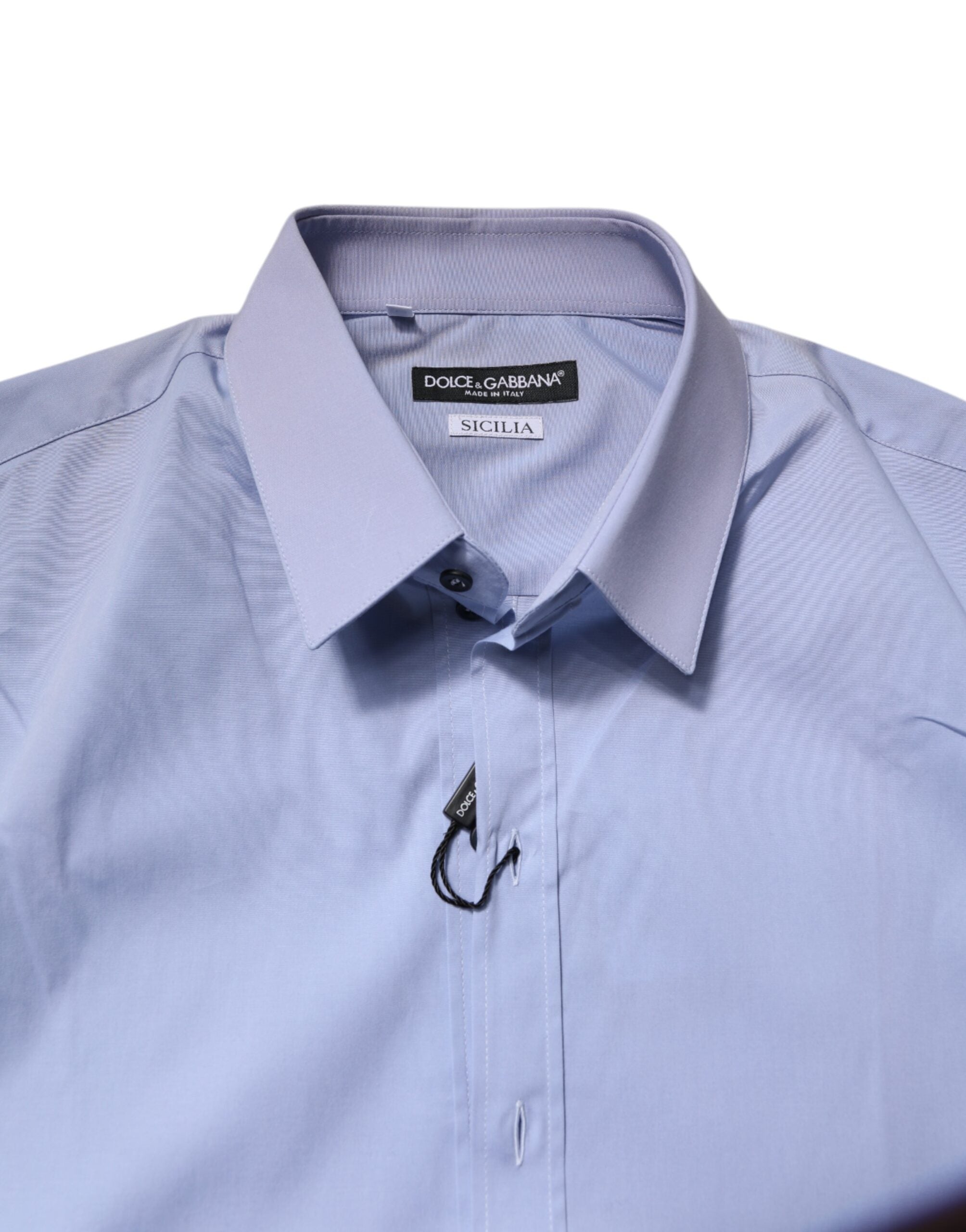 Dolce & Gabbana Light Blue Cotton Shirt SICILIA Dress Formal Shirt